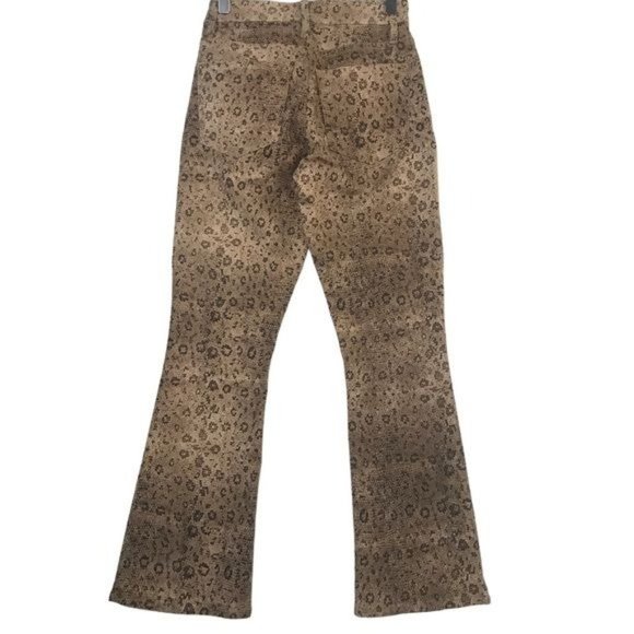 FRAME Le Crop Mini Snake Print Bootcut Jeans Animal Print Mid Rise Size 24 - Picture 13 of 16